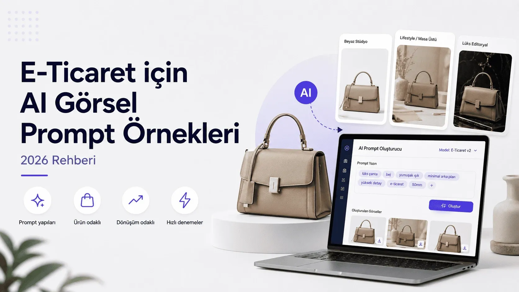 E-Ticaret için AI Görsel Prompt Örnekleri (2026 Rehberi)